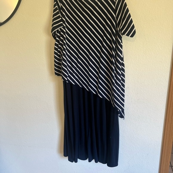 Woman Within Navy Blue & White
Striped Dress Plus Size 18/20 - Picture 2 of 5